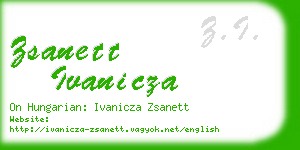 zsanett ivanicza business card